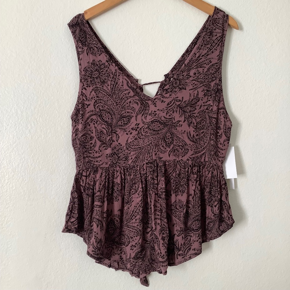 New O’Neill Fennel Open Back Top Size S